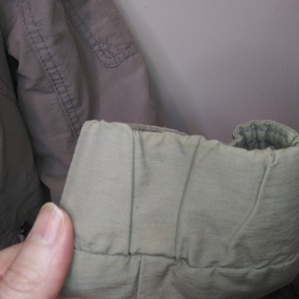 American Eagle 2012 Women's Hooded Khaki Water Resistant Bomber Style Jacket - Picture 7 of 16